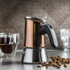 BIALETTI New Venus pre 2 šálky espresso (2 tz) medená - kávovar z nehrdzavejúcej ocele tlakový