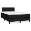 vidaXL Boxspring posteľ s matracom čierna 120x190 cm látka - Čierna - 88964-43283
