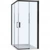 Hüppe Classic 2 Easy Entry Sprchový kút 100 x 100 cm, štvorcový, čierny