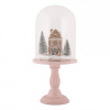 Clayre & Eef Perníková chalúpka v poklope na podstavci Ginger Led - Ø 17*36 cm / 2*AAA - Clayre & Eef