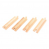 Stredne dlhé rovné koľaje 16cm 4ks Bigjigs Rail