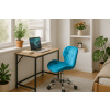 Textilomanie Set do pracovne TAYLOR stôl 80x50 cm dub sonoma + kreslo AVOLA VELVET kráľovsky modré