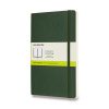 Zápisník Moleskine - mäkké dosky, L, čistý - tm. zelený