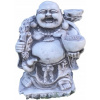 Záhradná figúrka - Budha s miskou, betónová postava (Buddha s miskou betónovou postavou)