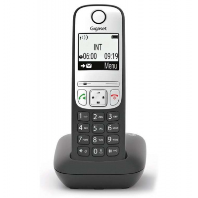 SIEMENS GIGASET A690 - DECT/GAP bezdrátový telefon, displej, handsfree, seznam 100 čísel, barva černá/ stříbrná (GIGASET-A690)