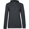 B&C | #Hoodie /women, Dámska mikina s kapucňou, sivá asphalt, XXL
