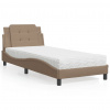 Postel s matrací cappuccino 80 x 200 cm umělá kůže Hnědá 3208828