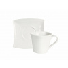 Kinekus Šálka s podšálkou na kávu, porcelánová, 220ml, ZARA, 2+2ks