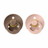 BIBS Colour cumlíky z prírodného kaučuku 2ks - veľkosť 2 - Dark Oak / Blush