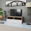 vidaXL TV stolík z drevotriesky, 95x35x36 cm, dubovo-biely 244869