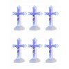 Kahance, sviečky - 6x LED náhrobný kríž, 13cm vložka + Batérie (Kahance, sviečky - 6x LED náhrobný kríž, 13cm vložka + Batérie)