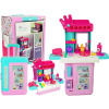 LEAN TOYS Beauty Set Toaletný stolík v kufri Korunka Doplnky na líčenie Ružová