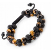 Náramky pánske korálky Lawa Tiger Eye (Náramky pánske korálky Lawa Tiger Eye)