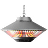 ELMETFIRE Topidlo Merkur C (MARS) 750-1500W, 230V, závěsné se svítidlem LED 6W, Ø380mm, IP55