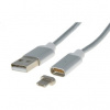 PremiumCord ku2m1fgs Magnetický micro USB 2.0, A-B nabíjecí a datový, 1m