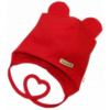 Čiapočka na zaväzovanie bavlna Little Teddy bavlna červena