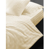 Brotex Hotelové povlečení 140x220, 70x90cm Atlas gradl smetanový - česaný 145g/m2, proužek 2cm (Zapínání: zipový uzávěr)