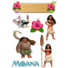 CUKROVÁ TLAČ jedlý obrázok na tortu Cukrová hmota VAIANA MOANA MAUI SADA 2