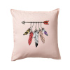 Indiánsky šíp - Vankúš 50x50 - 50x50 - Vrátane výplne ( Svetloružová )