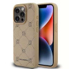 Karl Lagerfeld PU Karl Heads Pattern Magsafe zadný kryt pre iPhone 15 Pro Max Beige