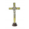 Kríž: benediktínsky, na postavenie, strieborno-fosforový - 20,5 cm - PG270F