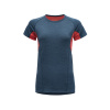 Devold Merino 130 RUNNING tričko s krátkým rukávem - dámské - oranžová/modrá Velikost: S