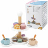 Viga Toys VIGA PolarB Drevený tanier s koláčikmi Cookies Coffee set of 15 acc