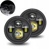 7 PALCOVÁ LED LAMPA PREDNÁ RETRO REFLEKTOR MOTOCYKLA DOT+E9 HOMOLOGÁCIA, 2KS