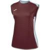 Joma Dámske tréningové tričko CAMPUS II WOMEN SLEEVELESS SHIRT BURGUNDY-SKY BLUE Veľkosť: XXL