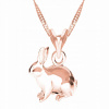 Pozlátený náhrdelník s králikom Zajacom Zajac Bunny STRIEBRO 925
