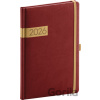 NOTIQUE Týždenný diár Twill 2026 (bordovo-zlatý) - Notique