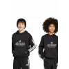 Detská mikina adidas čierna farba, s kapucňou, s potlačou, JW5083 128