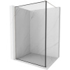 Mexen Kioto, sprchová zástena Walk-In 110 x 200 cm, 8mm číre sklo čierny vzor, brúsená oceľ profil, 800-110-101-97-70