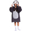 Cozy Noxxiez CH322 Lenochod - hřejivá televizní mikinová deka s kapucí pro děti 7 - 12 let
