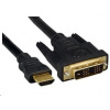 PREMIUMCORD Kabel HDMI - DVI-D 2m (M/M, zlacené kontakty, stíněný) kphdmd2