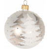 Vianočná guľa zdobená Guľa Vianočný stromček 8 cm 1 ks
