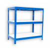 Kovový regál policový Biedrax 60 x 120 x 90 cm, modrý - 3 police biele lamino 12mm