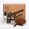 Morgans Gentlemans Beard Grooming Gift Set, Stylingový vosk na fúzy 50g, Hrebeň na fúzy, Kefa na fúzy, Šampón na fúzy 100ml, Elixír na fúzy 30 ml