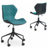 Stolová stolička Halmar Matrix, odtiene modrej (Turquoise Matrix Black Tyrkysové kancelárske otočné kreslo do izby pre mladých)