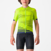 CASTELLI Cyklistický dres s krátkym rukávom - AERO KID - žltá 8Y
