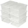 tectake 402006 úložné boxy plastové krabice sada 24-dielna - priehľadná