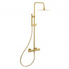 Swiss aqua technologies Sprchový systém SAT DARK na stěnu s termostatickou baterií broušené zlato SATDASSTKBZ