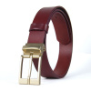 Kožený opasok AURELIA, šírka 3.3cm, Ručná výroba na Slovensku - Bordová