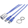 TRU COMPONENTS USB-22 USB Zabudovaná zásuvka 3.0 2x zásuvka USB 3.0 A až 2x zásuvka USB 3.0 A Množstvo: 1 ks; 92007P89