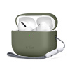 AppleMix Puzdro TECH-PROTECT SILICONE pre Apple AirPods Pro 3 - olivovo zelené
