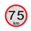 Samolepka reflexná rýchlosť 75 km, priemer 200 mm