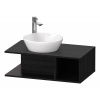 DURAVIT D-Neo závesná skrinka pod umývadlo na dosku Compact, 1 otvorená priehrada vpravo, 800 x 480 x 260 mm, dub čierny, DE491801616