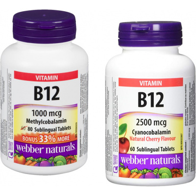 webber naturals vitamín b12 5000mcg methylkobalamín 60 tabliet – Heureka.sk