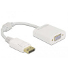 Delock 61007 DisplayPort / VGA adaptér [1x zástrčka DisplayPort - 1x D-SUB zásuvka 15-pólová] biela 0.15 m; 61007