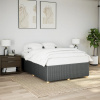 vidaXL Posteľ bez matraca tmavosivá 160x200 cm látka - Sivá - 153752-52302
